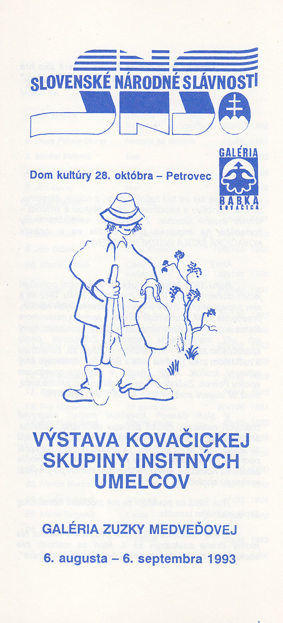 1993 Vystava kovacickej skupini insitnych maliarov