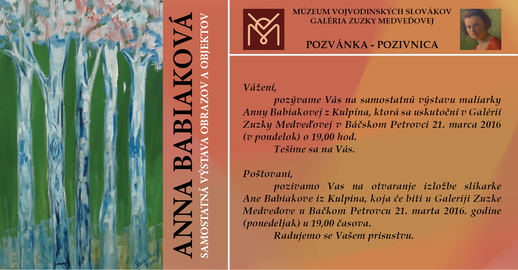 Anna Babiakova Pozvanka 2016